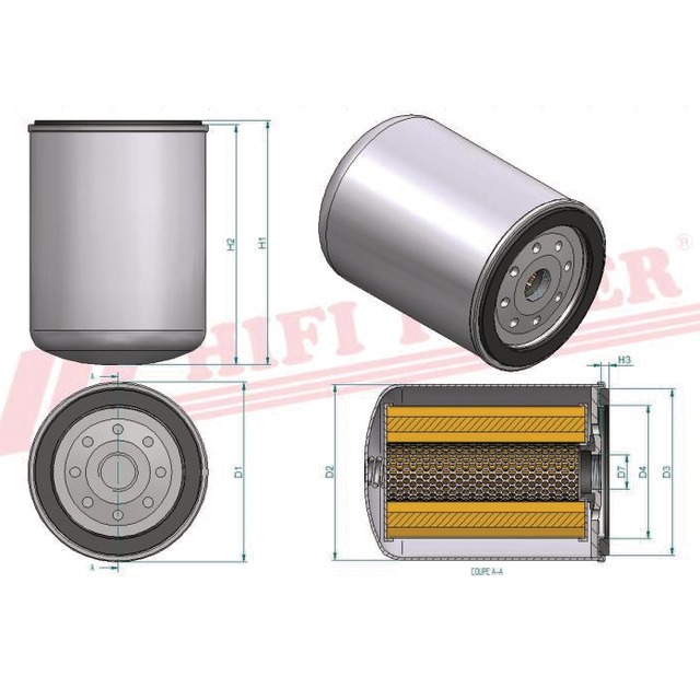 Filtre Hydraulique SH 63944 Hifi Filter référence fournisseur HIFSH63944
